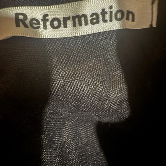 Reformation Black Linen Oboe Dress - Picture 10 of 11